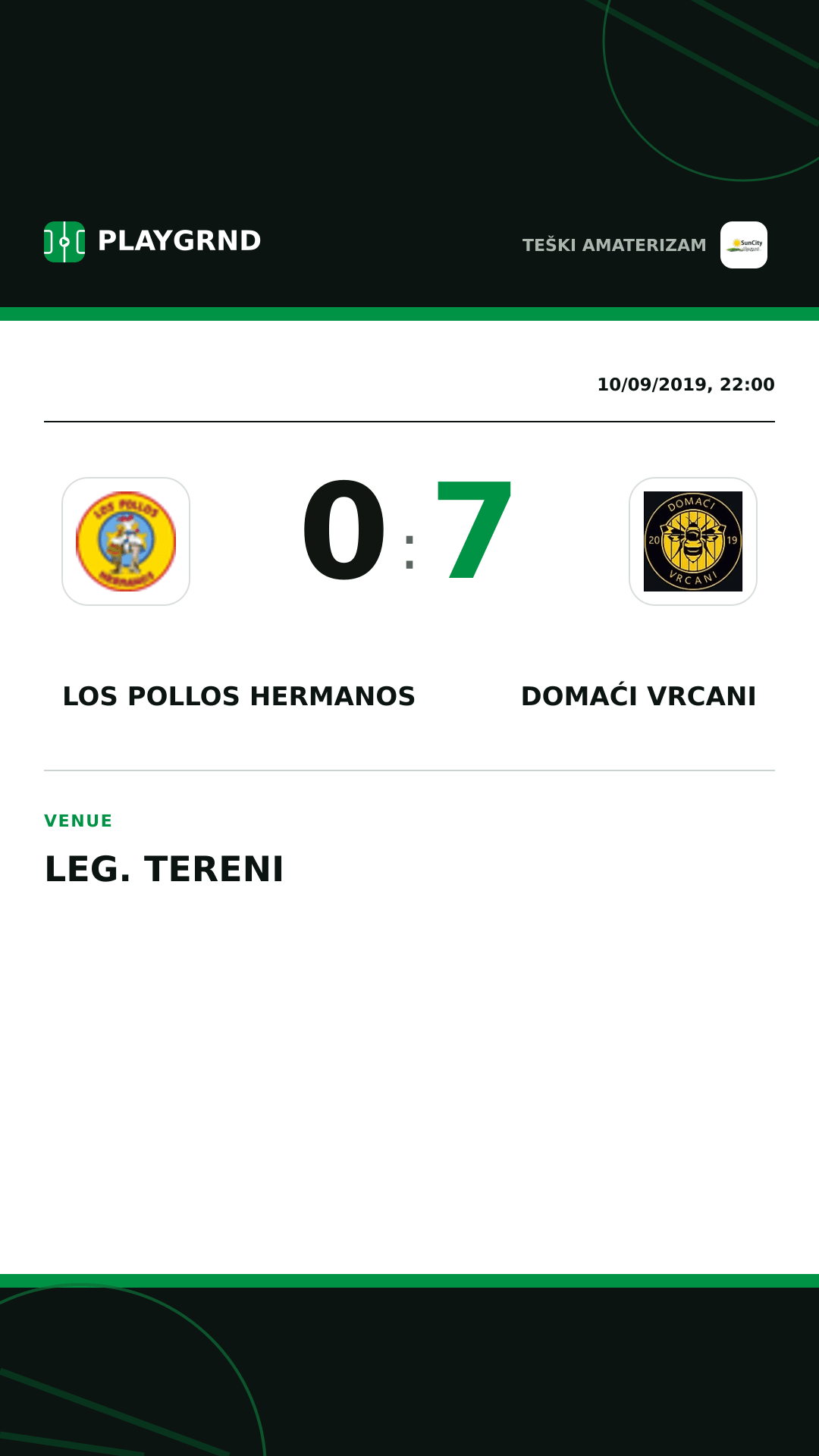 Instagram artwork: Los Pollos Hermanos 0:7 Domaći Vrcani