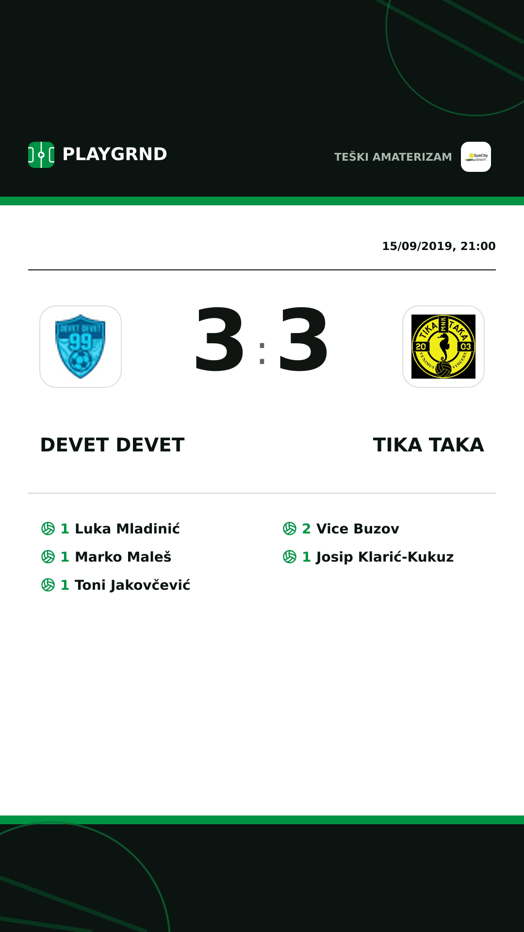Instagram artwork: Devet Devet 3:3 Tika Taka