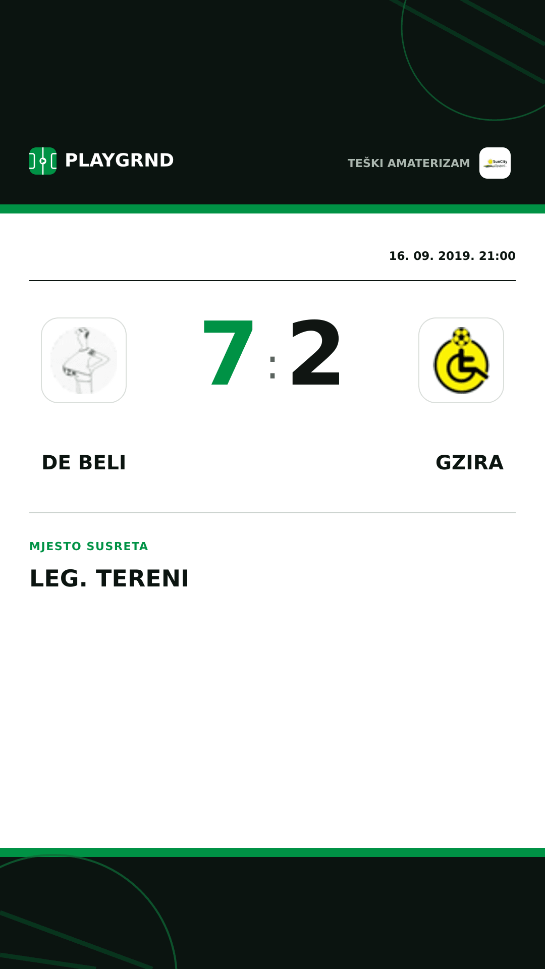 Instagram slika: DE Beli 7:2 Gzira