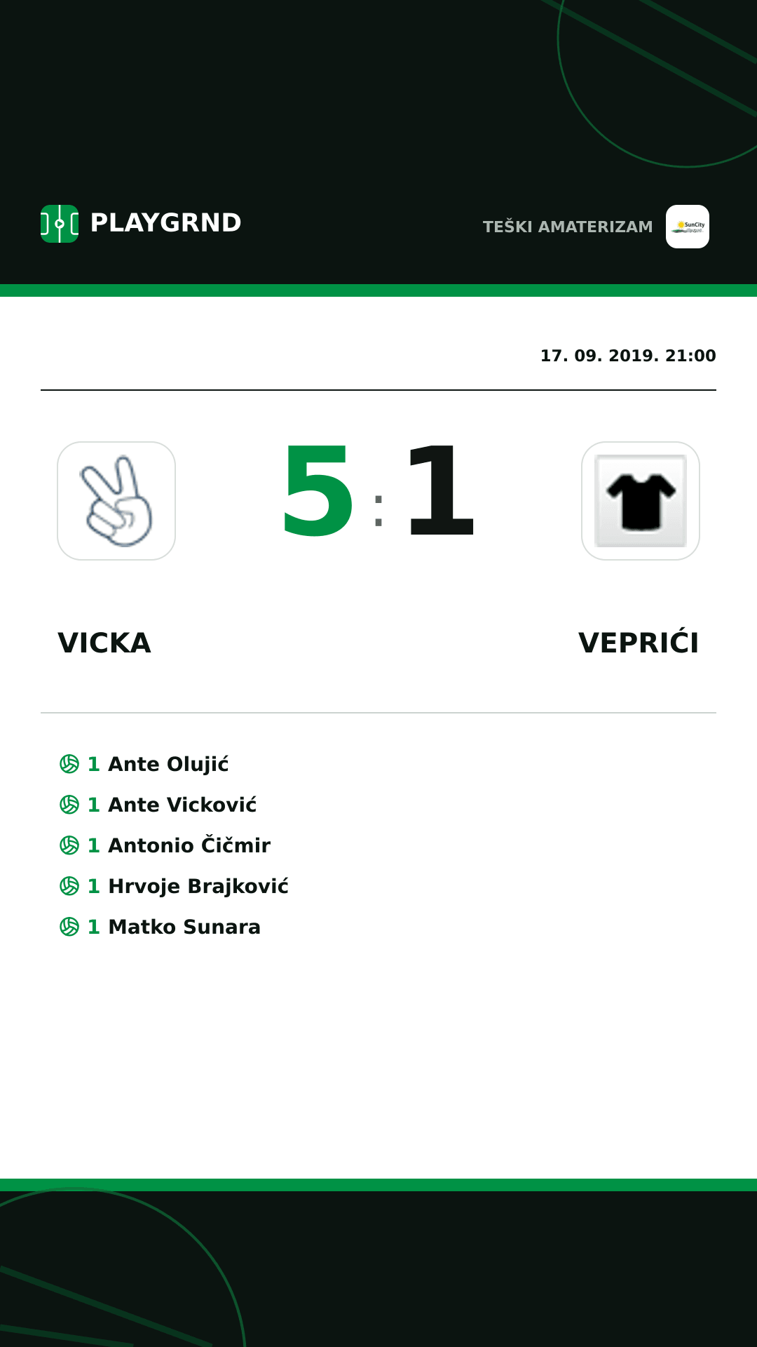 Instagram slika: Vicka 5:1 Veprići