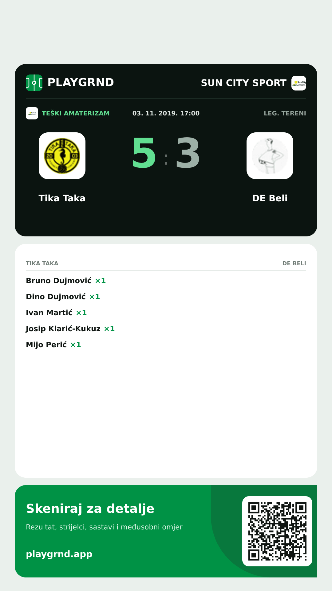 Story slika: Tika Taka 5:3 DE Beli