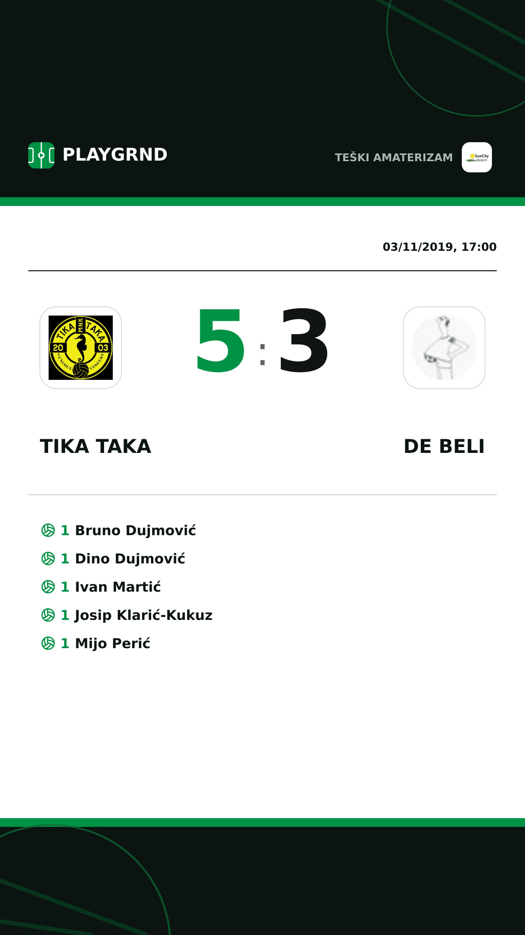 Instagram artwork: Tika Taka 5:3 DE Beli