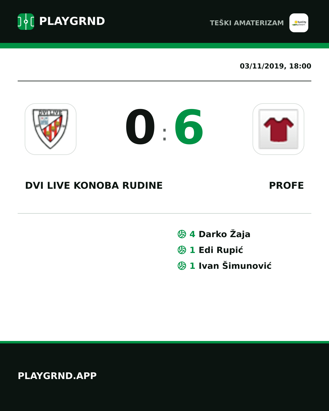 Instagram artwork: Dvi Live Konoba Rudine 0:6 Profe