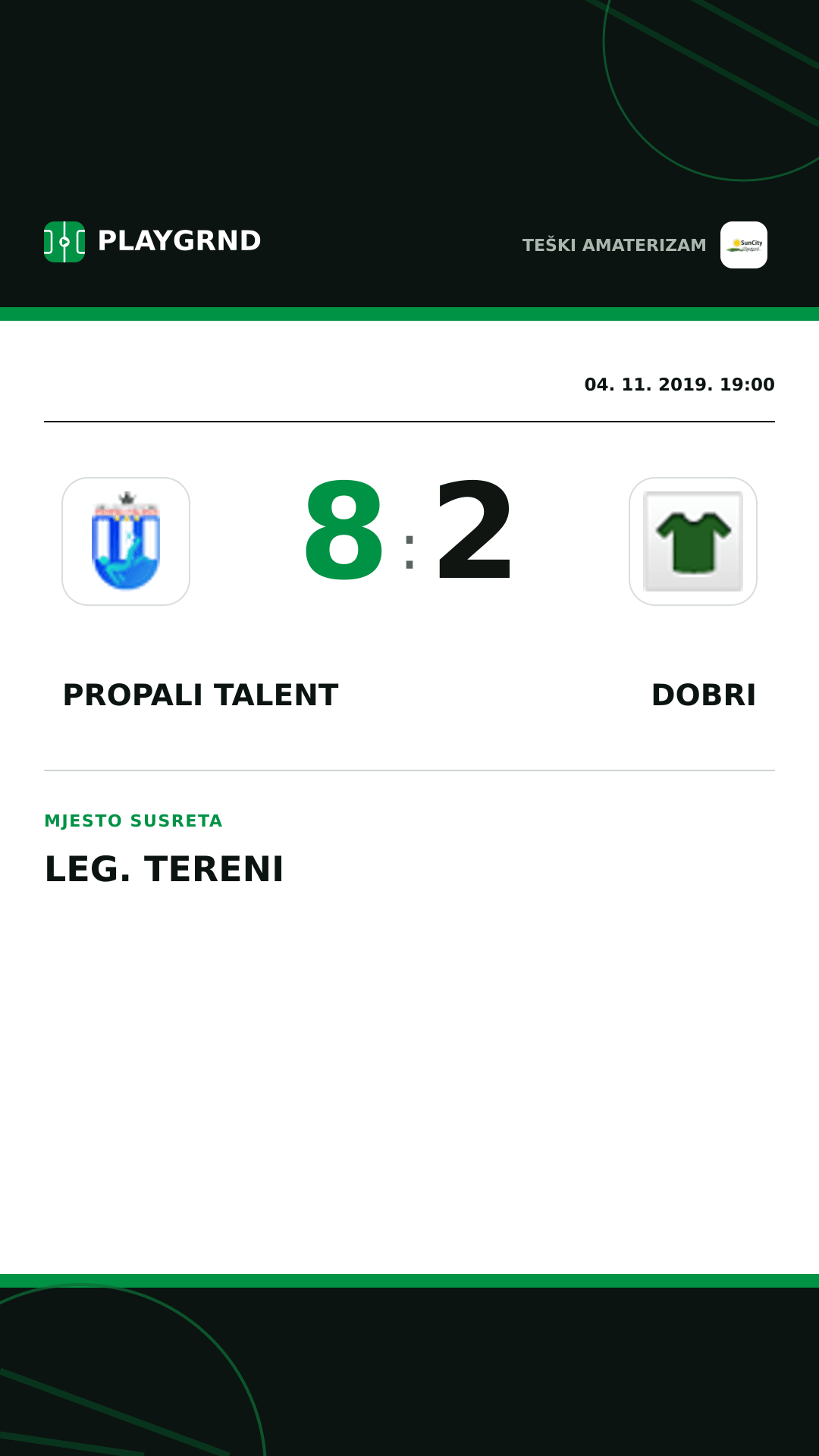 Instagram slika: Propali Talent 8:2 Dobri