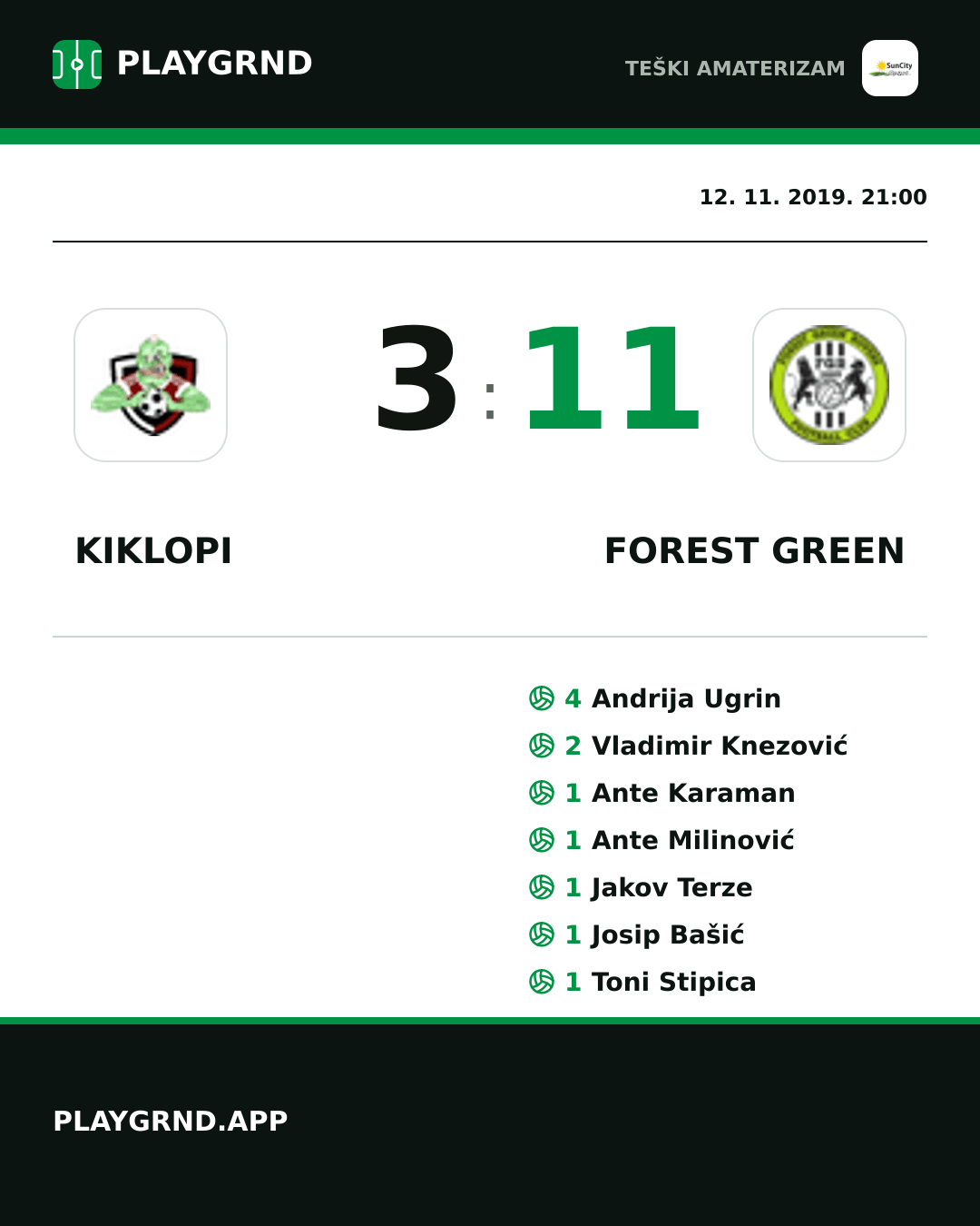 Instagram slika: Kiklopi 3:11 Forest Green