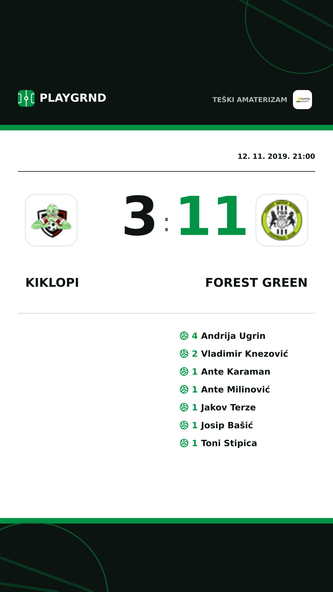 Instagram slika: Kiklopi 3:11 Forest Green
