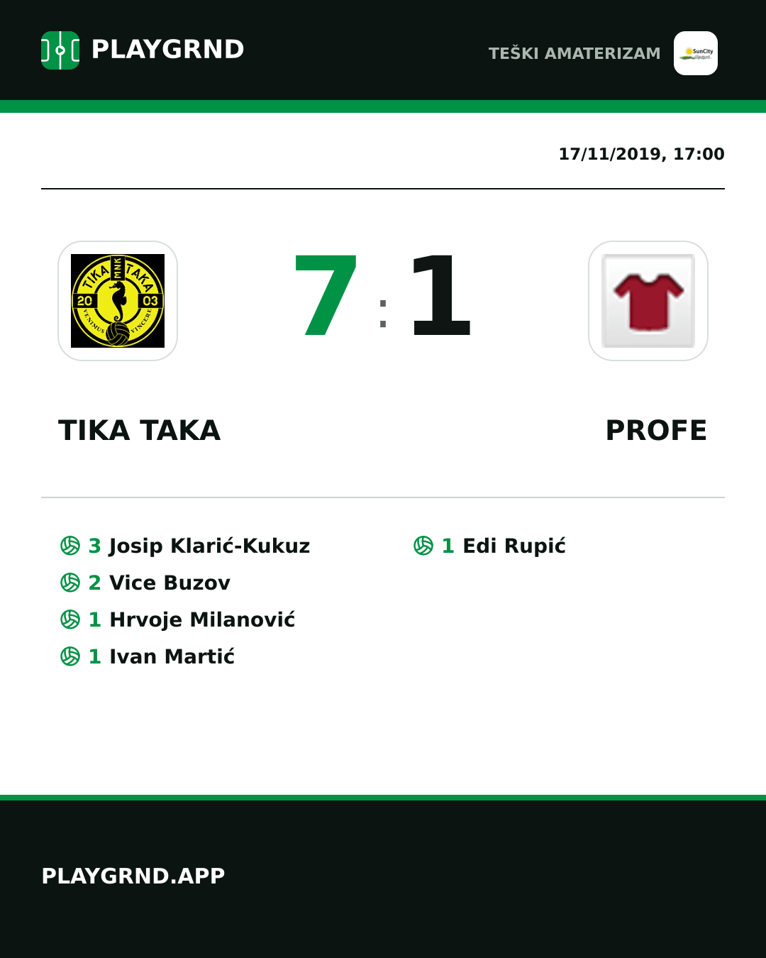 Instagram artwork: Tika Taka 7:1 Profe