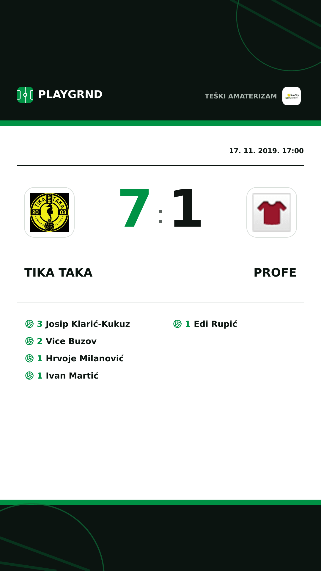 Instagram slika: Tika Taka 7:1 Profe