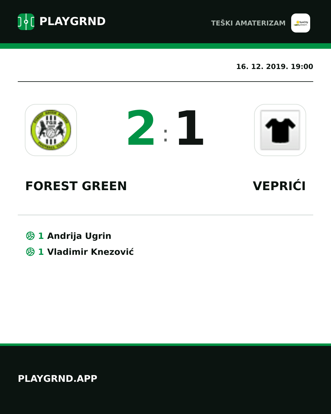 Instagram slika: Forest Green 2:1 Veprići