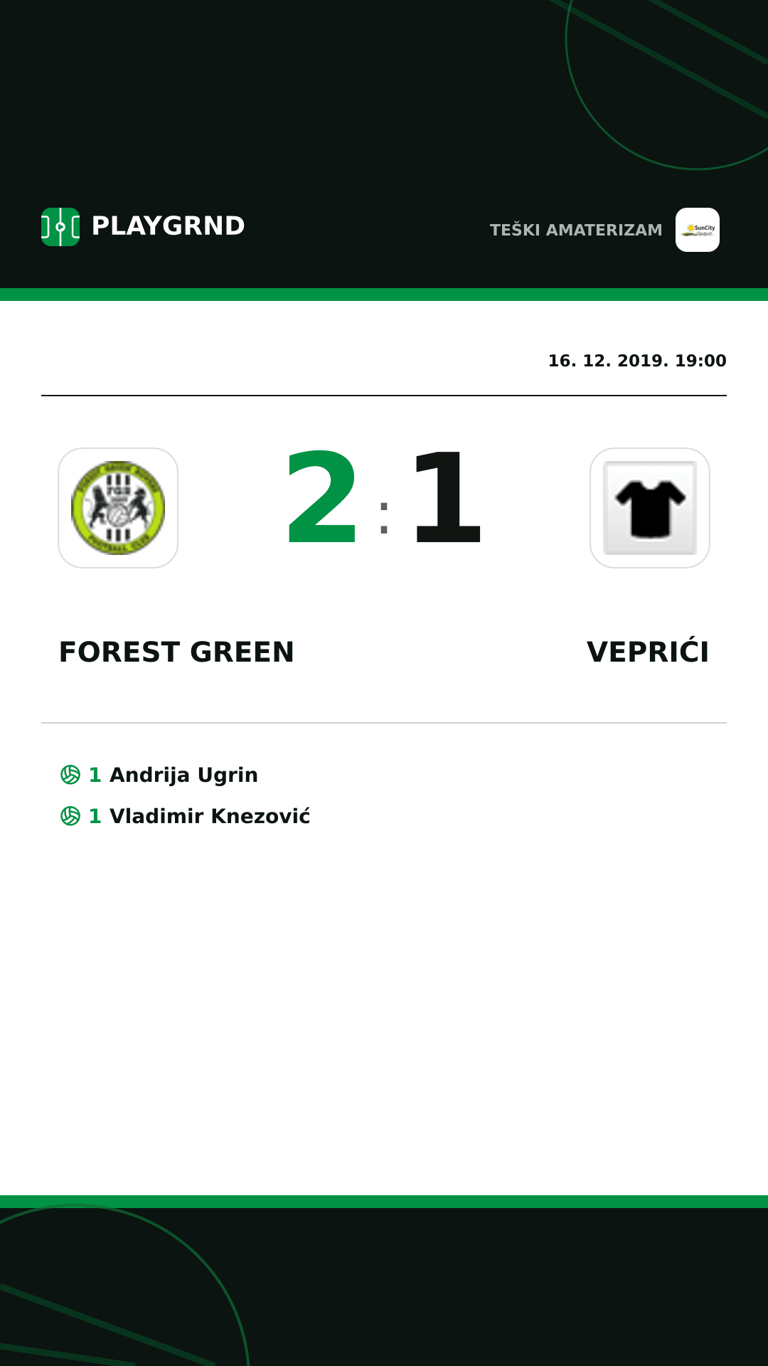 Instagram slika: Forest Green 2:1 Veprići