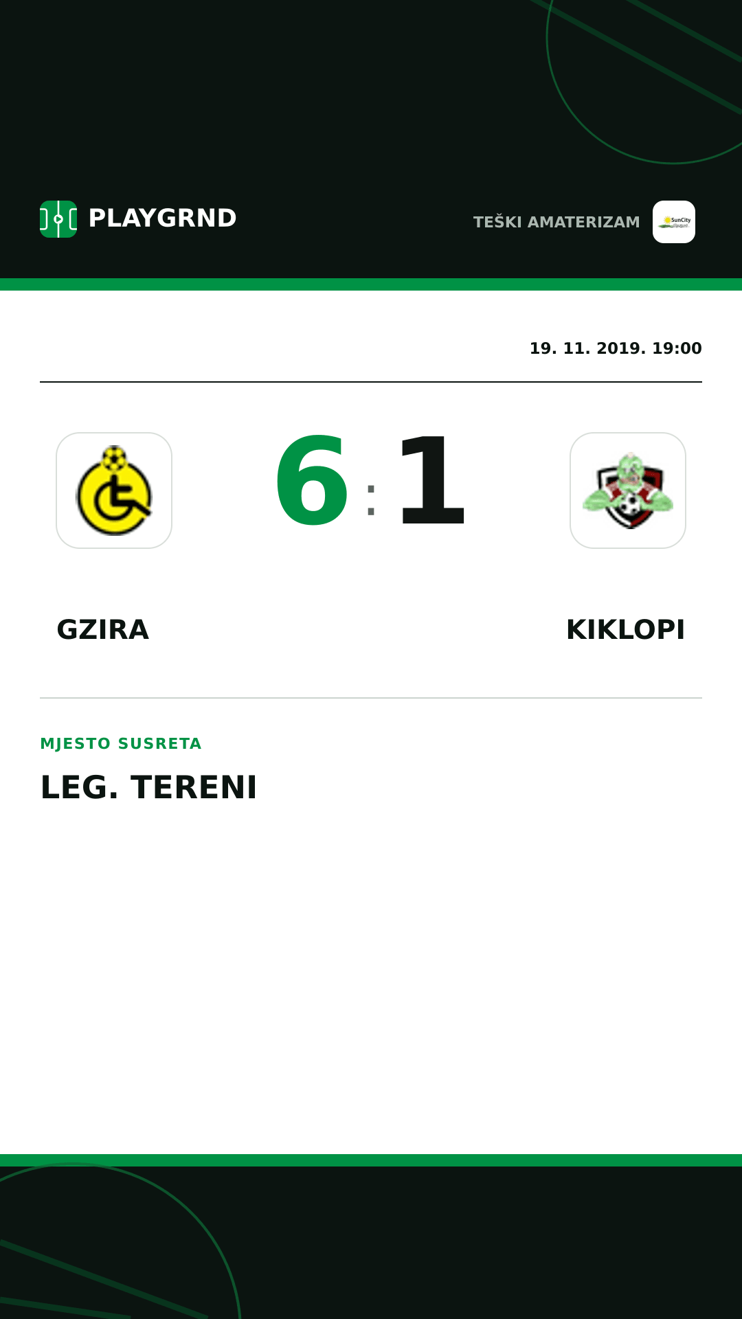 Instagram slika: Gzira 6:1 Kiklopi