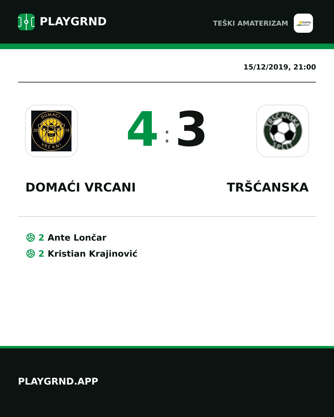 Instagram artwork: Domaći Vrcani 4:3 Tršćanska