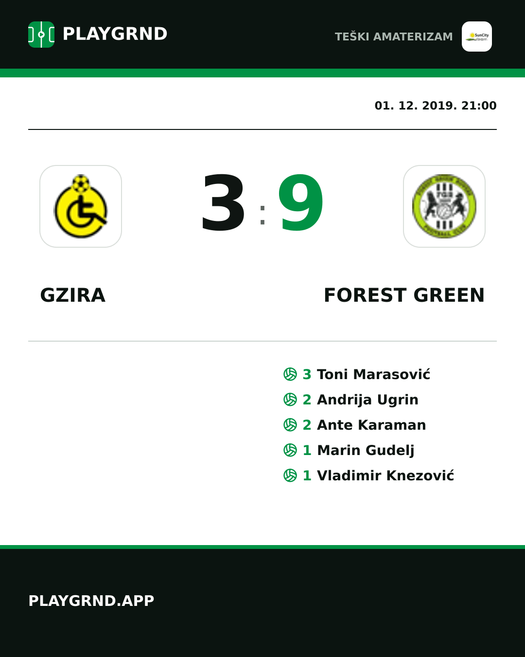 Instagram slika: Gzira 3:9 Forest Green