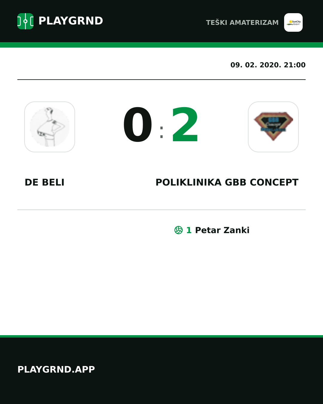 Instagram slika: DE Beli 0:2 Poliklinika Gbb Concept