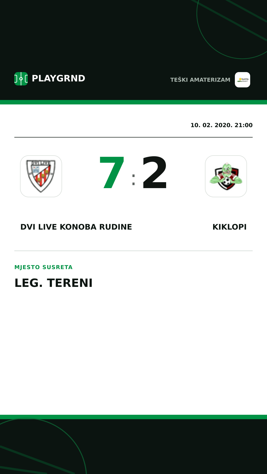 Instagram slika: Dvi Live Konoba Rudine 7:2 Kiklopi