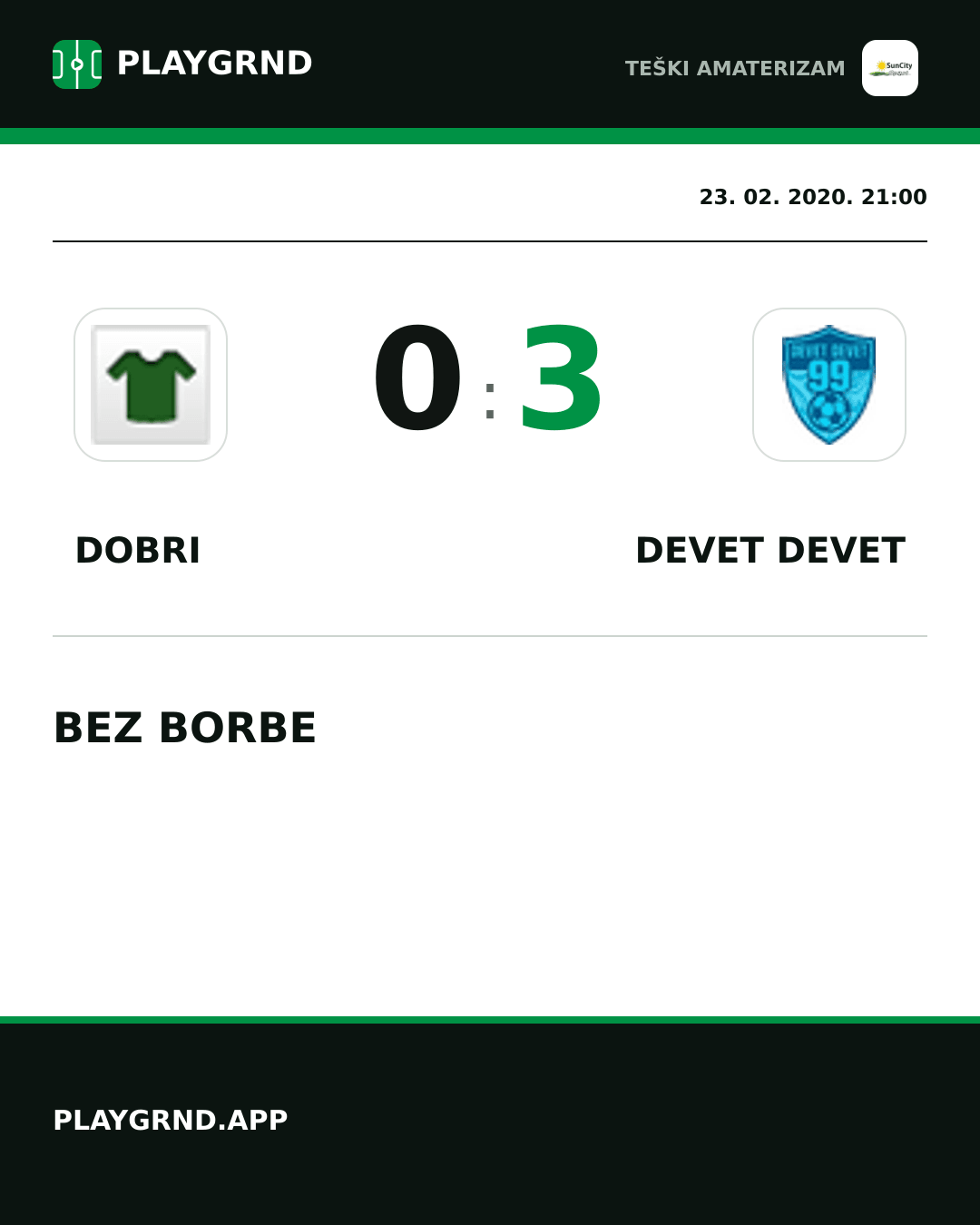 Instagram slika: Dobri 0:3 Devet Devet