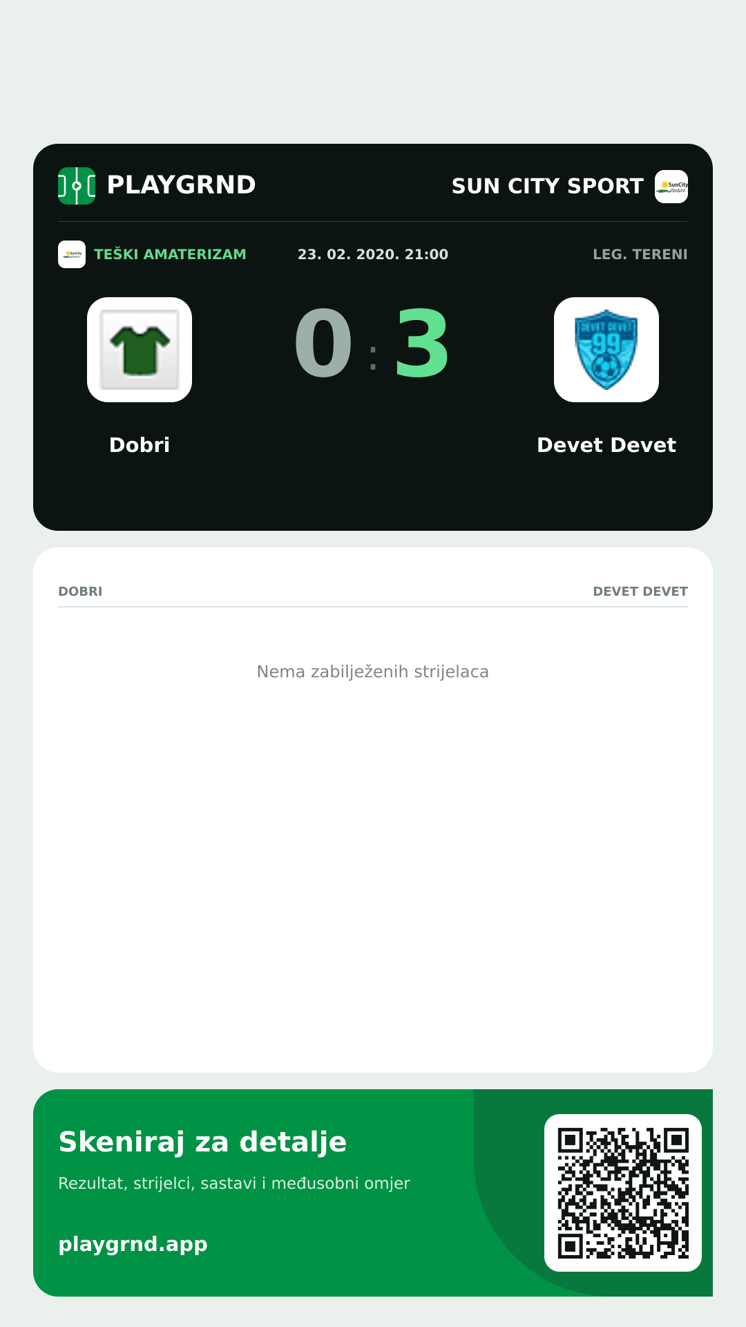 Story image: Dobri 0:3 Devet Devet