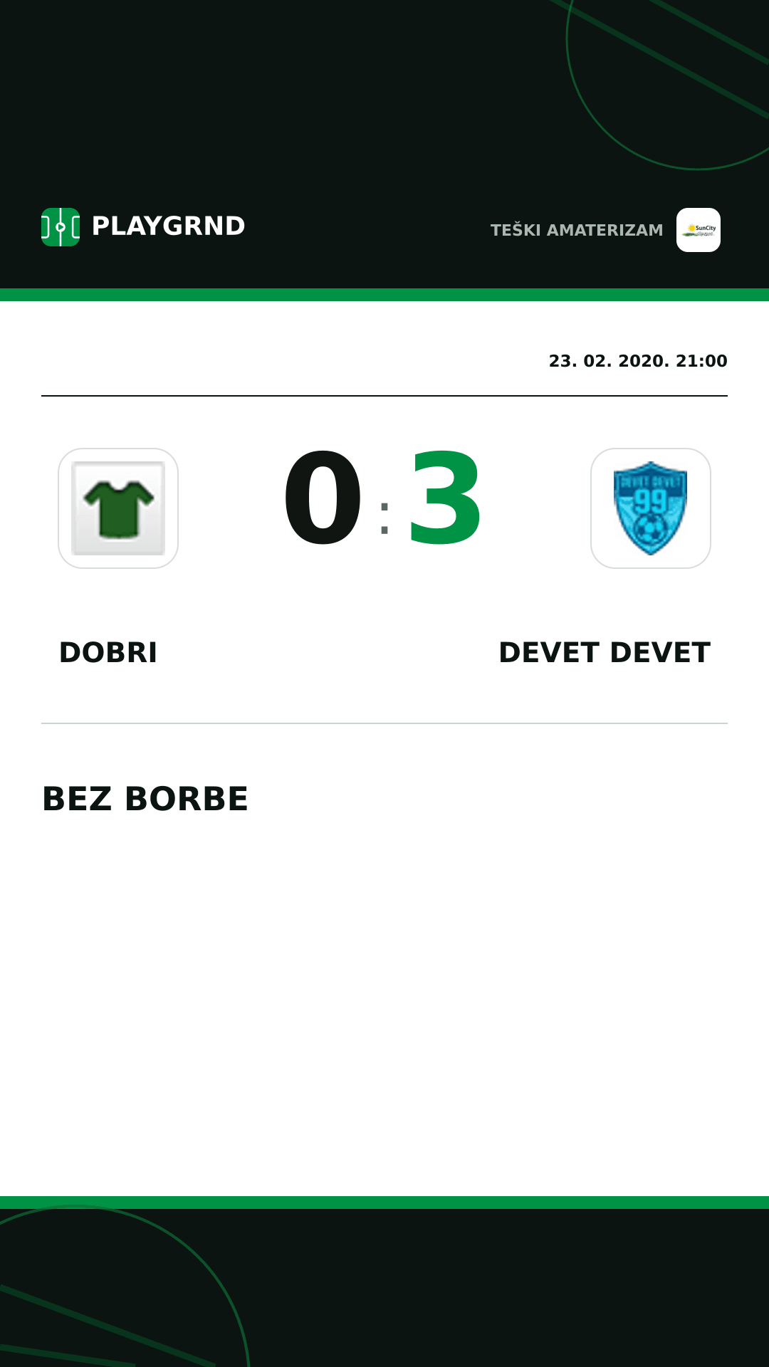 Instagram slika: Dobri 0:3 Devet Devet