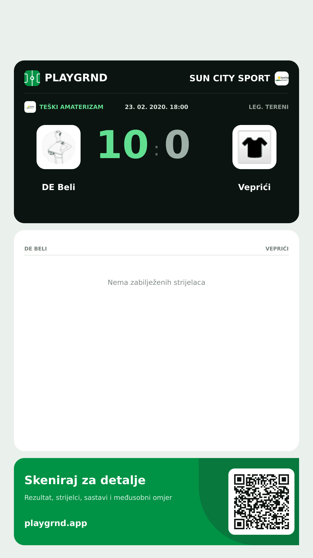 Story slika: DE Beli 10:0 Veprići