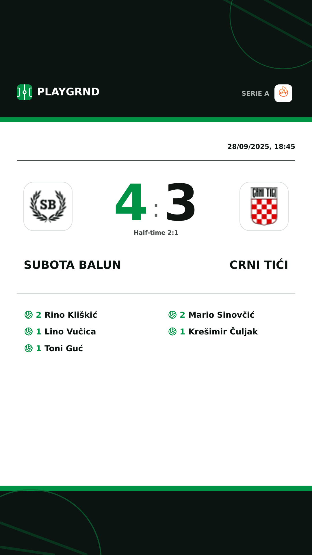 Instagram artwork: Subota Balun 4:3 Crni Tići