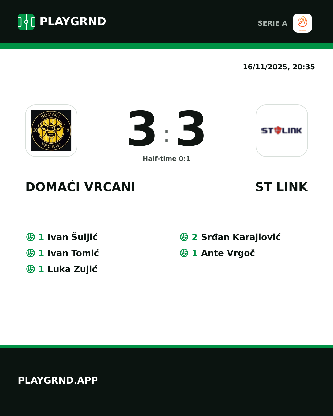 Instagram artwork: Domaći Vrcani 3:3 ST Link