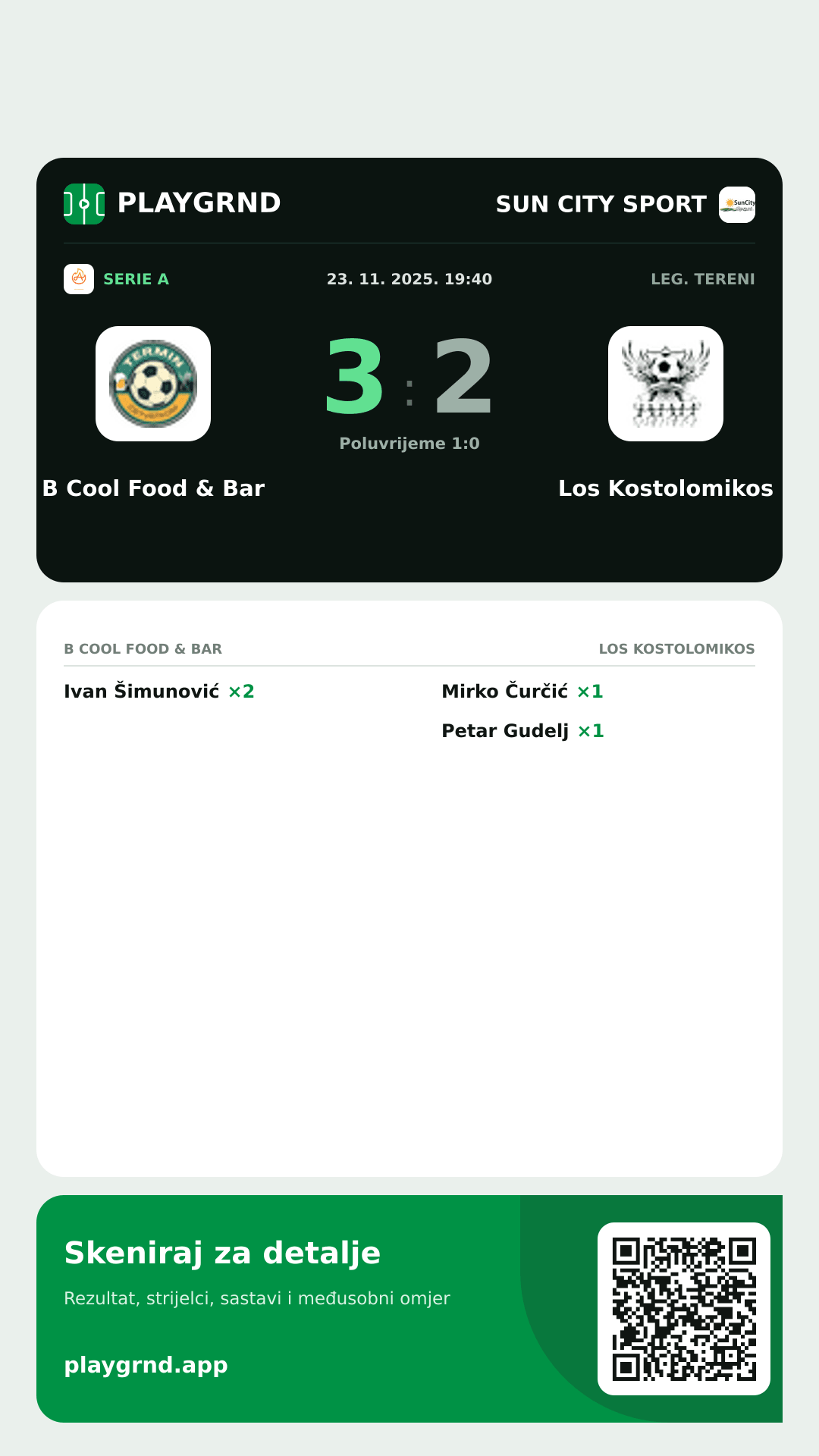 Story slika: B Cool Food & Bar 3:2 Los Kostolomikos