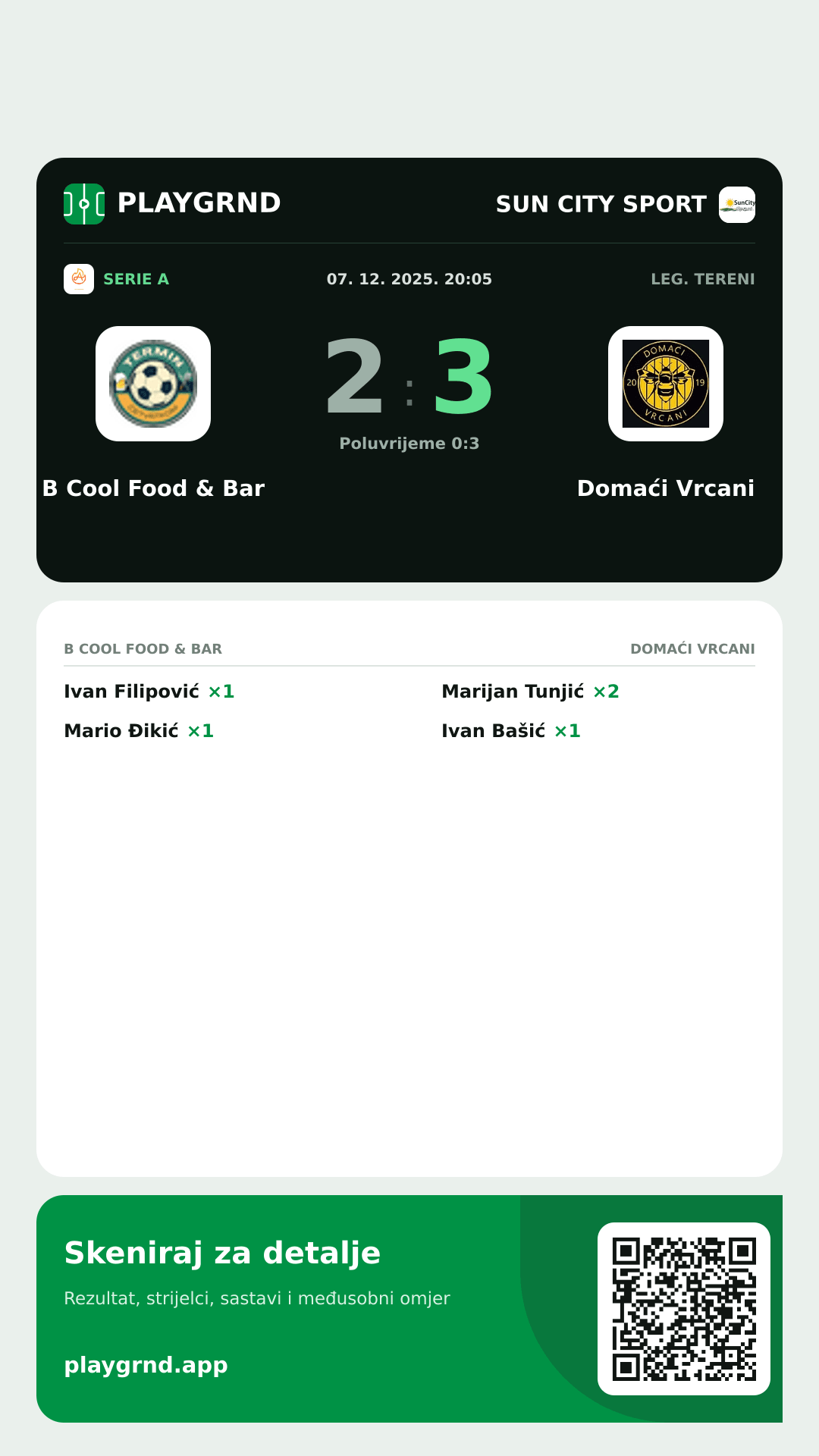 Story image: B Cool Food & Bar 2:3 Domaći Vrcani