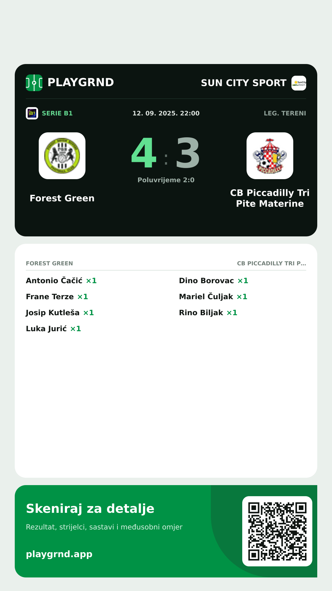 Story slika: Forest Green 4:3 CB Piccadilly Tri Pite Materine