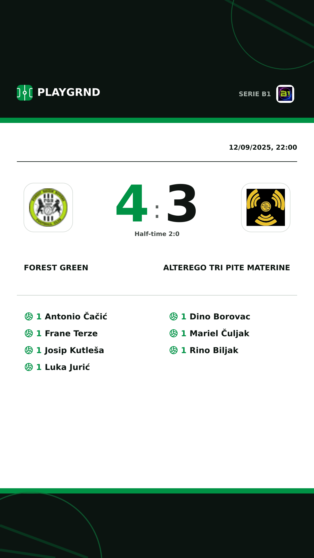 Instagram artwork: Forest Green 4:3 CB Piccadilly Tri Pite Materine