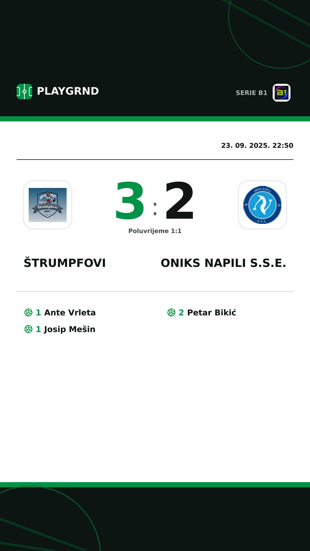 Instagram slika: Štrumpfovi 3:2 Oniks Napili S.S.E.