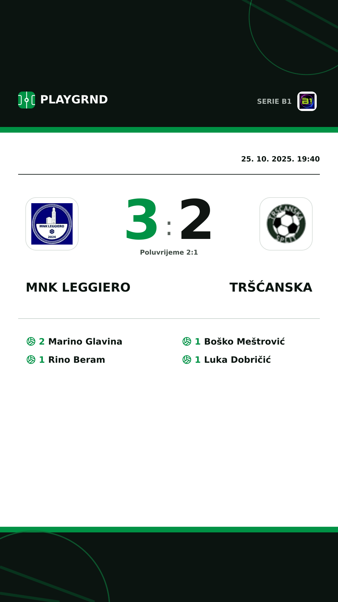 Instagram slika: MNK Leggiero 3:2 Tršćanska