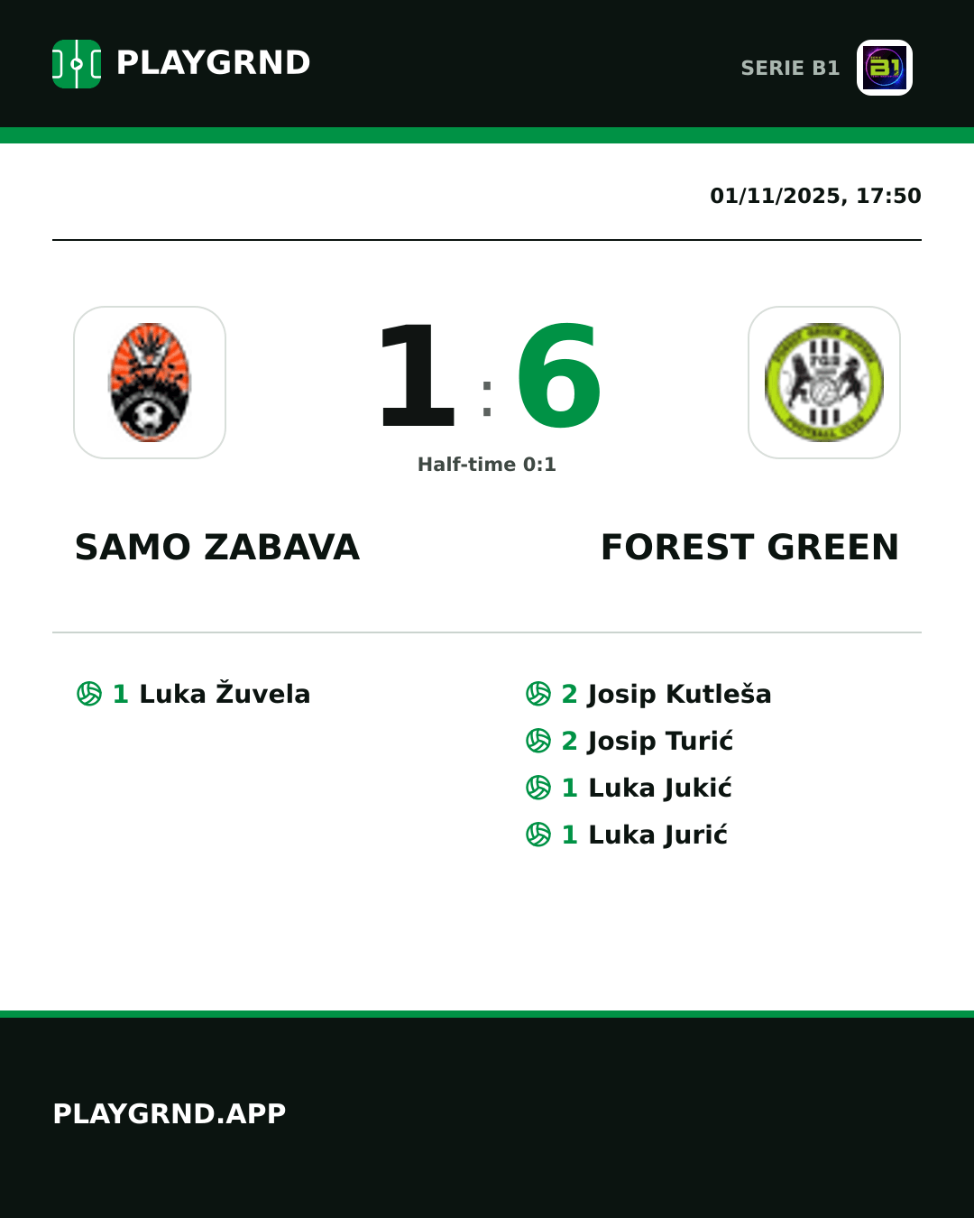 Instagram artwork: Samo Zabava 1:6 Forest Green
