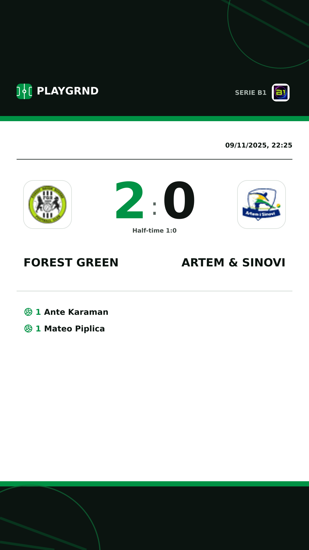 Instagram artwork: Forest Green 2:0 Artem & Sinovi
