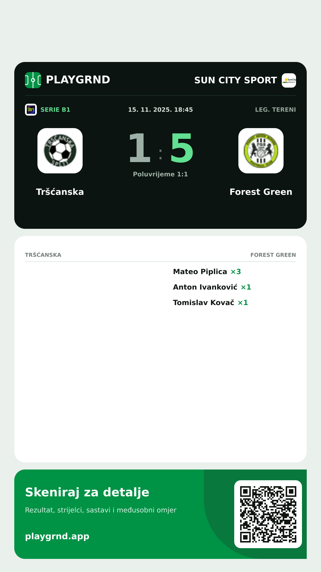 Story slika: Tršćanska 1:5 Forest Green