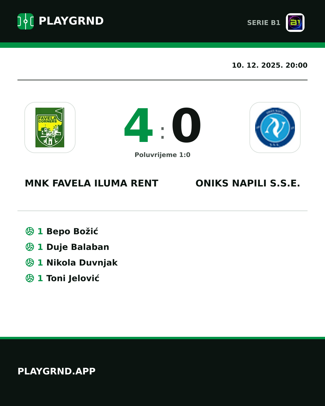 Instagram slika: MNK Favela Iluma Rent 4:0 Oniks Napili S.S.E.