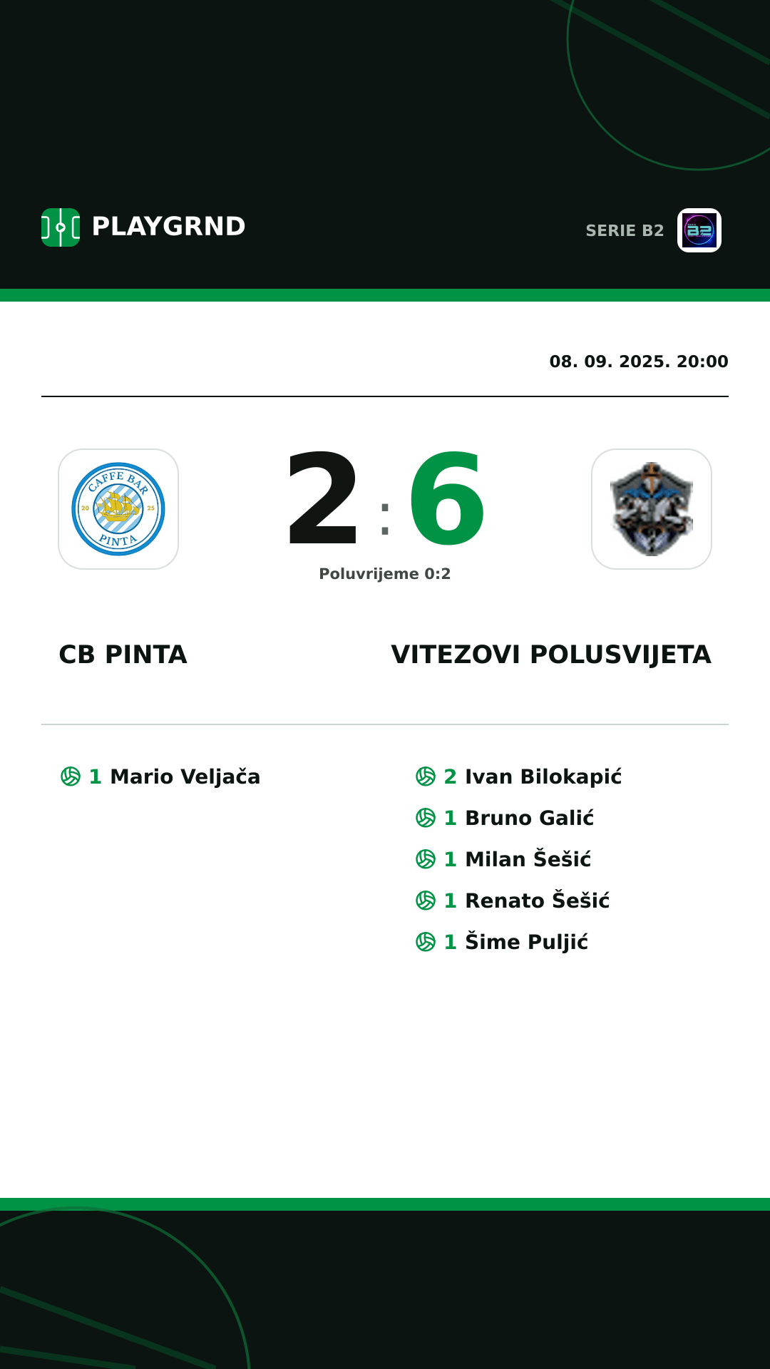 Instagram slika: CB Pinta 2:6 Vitezovi Polusvijeta