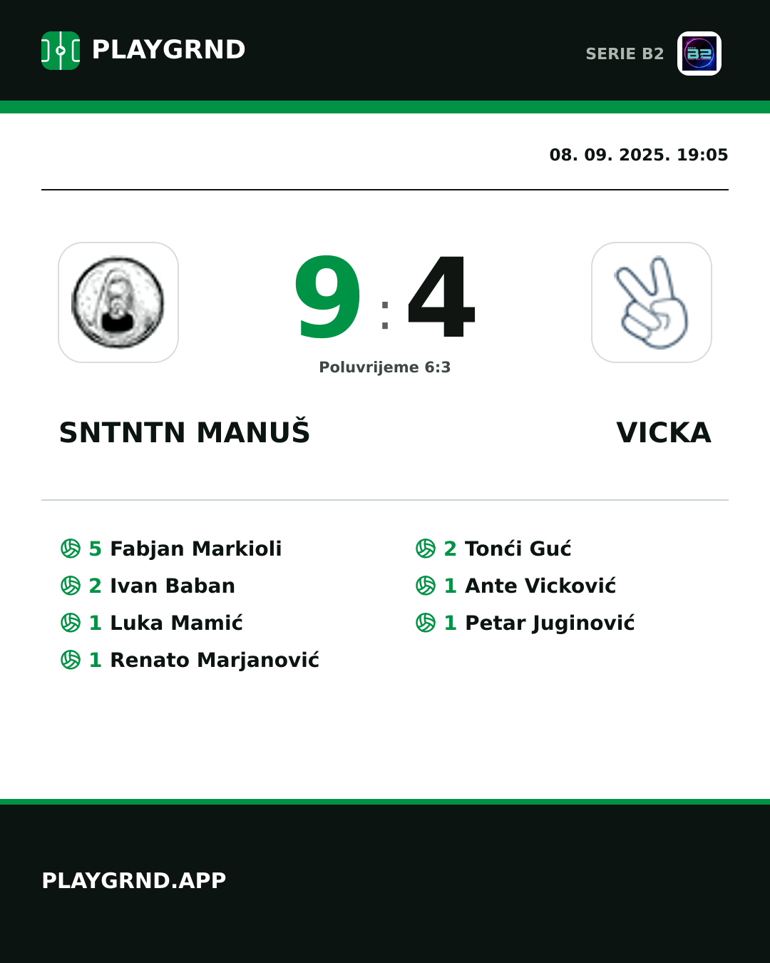 Instagram slika: Sntntn Manuš 9:4 Vicka