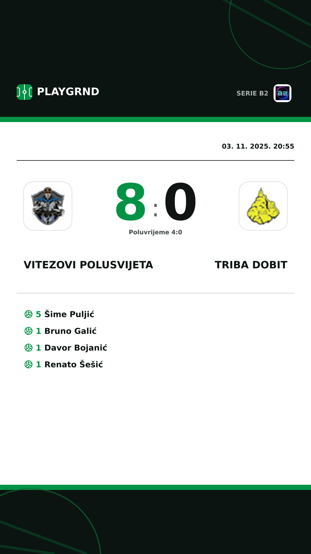 Instagram slika: Vitezovi Polusvijeta 8:0 Triba Dobit