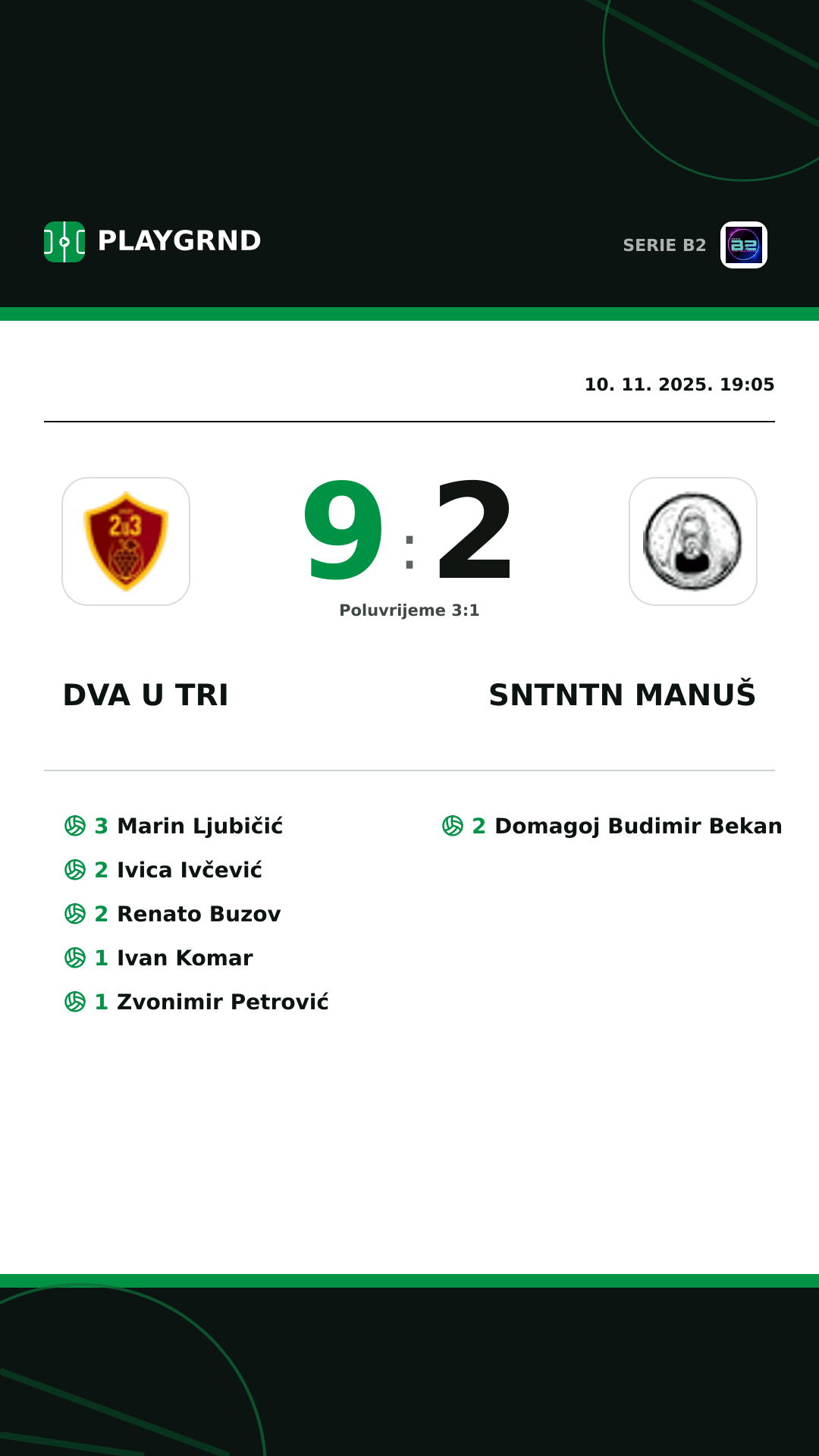 Instagram slika: Dva U Tri 9:2 Sntntn Manuš