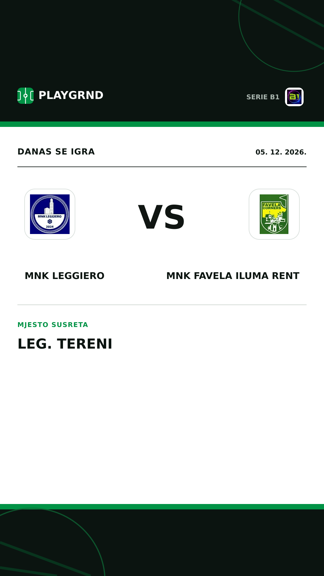 Instagram slika: MNK Leggiero vs MNK Favela Iluma Rent
