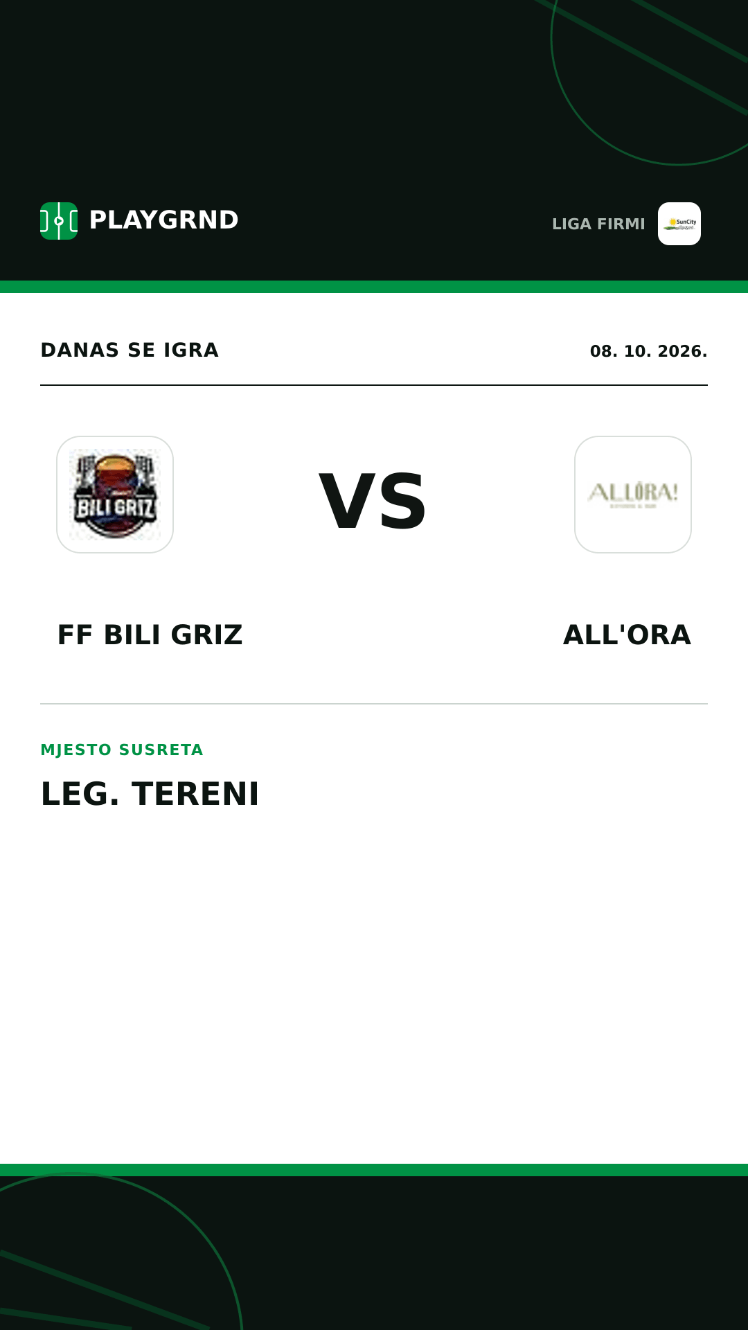 Instagram slika: FF Bili Griz vs All'Ora