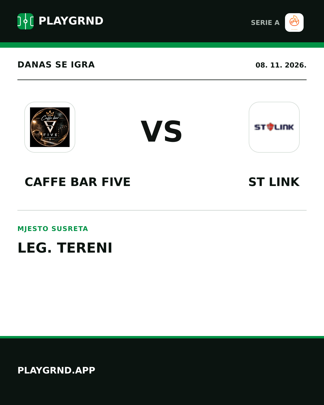 Instagram slika: Caffe Bar Five vs ST Link