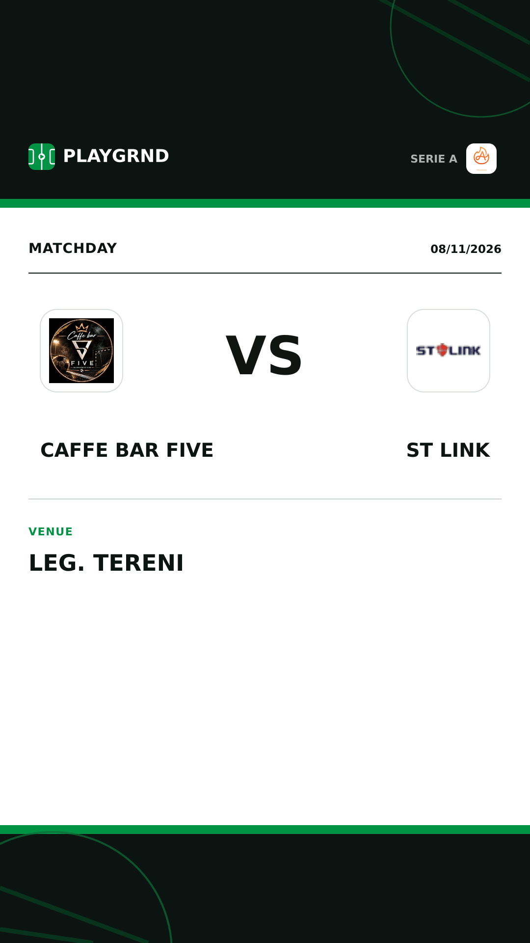 Instagram artwork: Caffe Bar Five vs ST Link