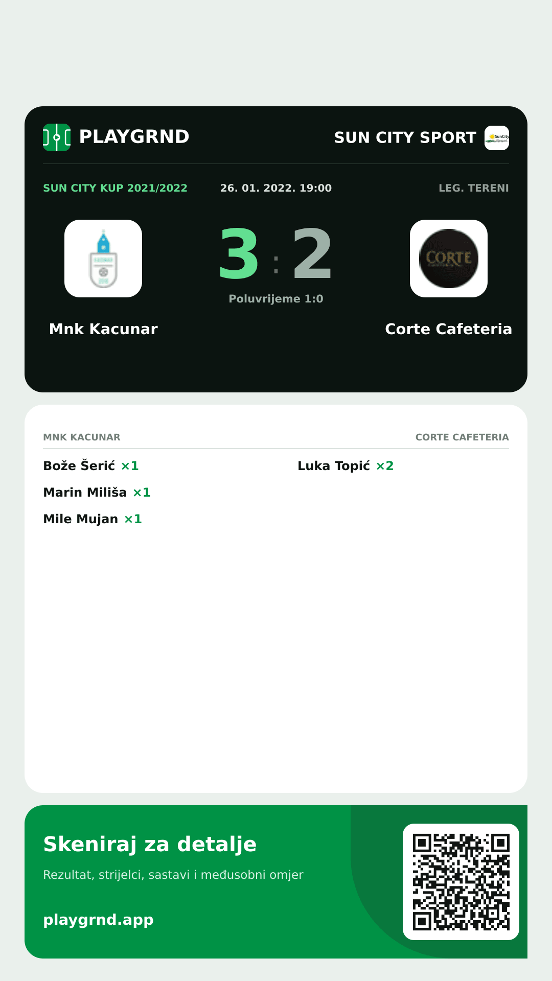 Story image: Mnk Kacunar 3:2 Corte Cafeteria