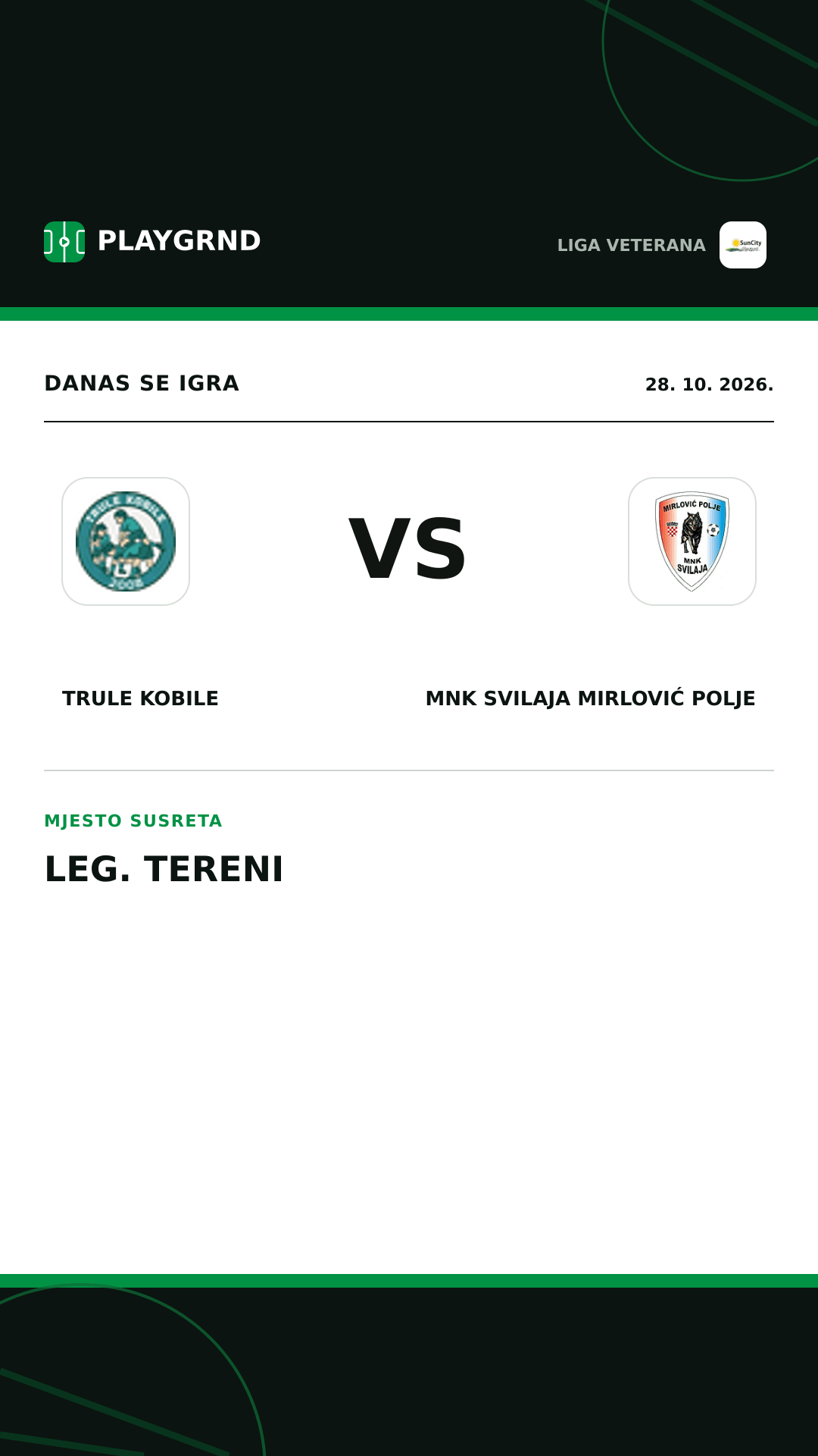 Instagram slika: Trule Kobile vs MNK Svilaja Mirlović Polje