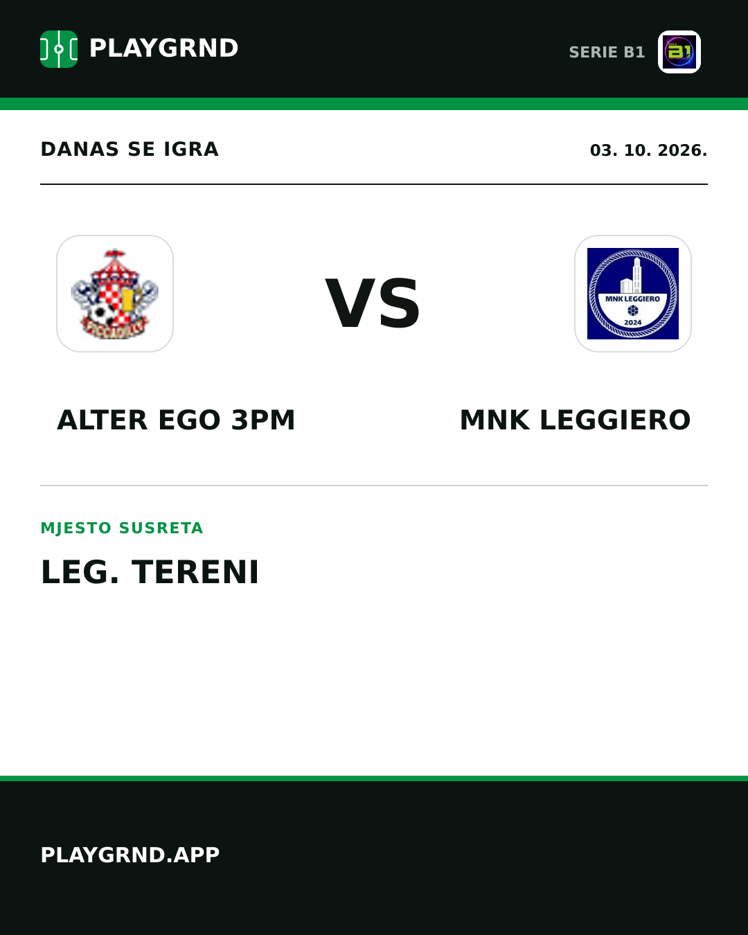 Instagram slika: Alter Ego 3PM vs MNK Leggiero