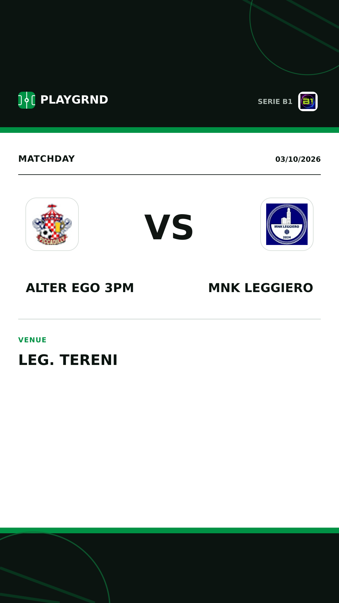 Instagram artwork: Alter Ego 3PM vs MNK Leggiero