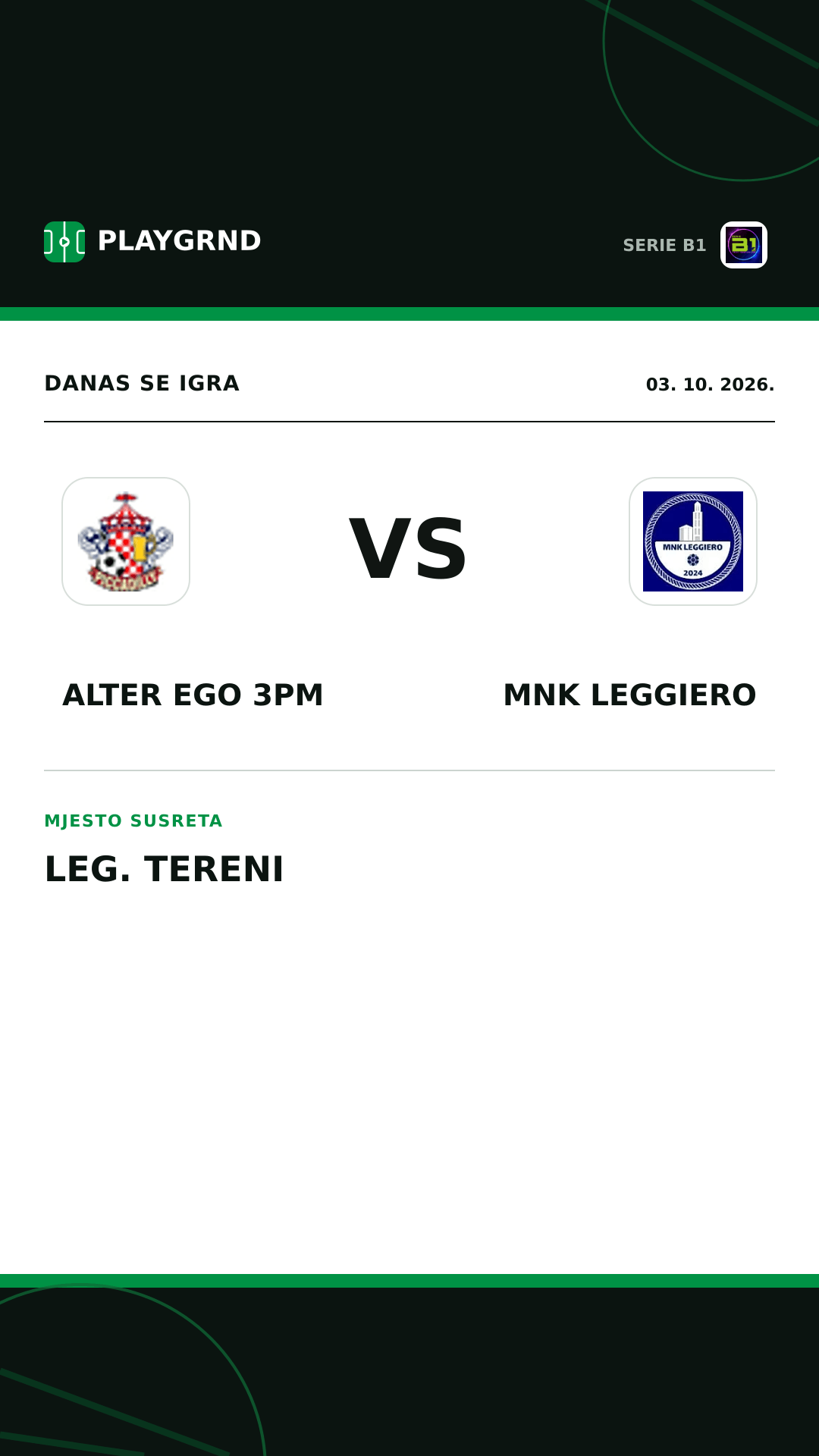 Instagram slika: Alter Ego 3PM vs MNK Leggiero