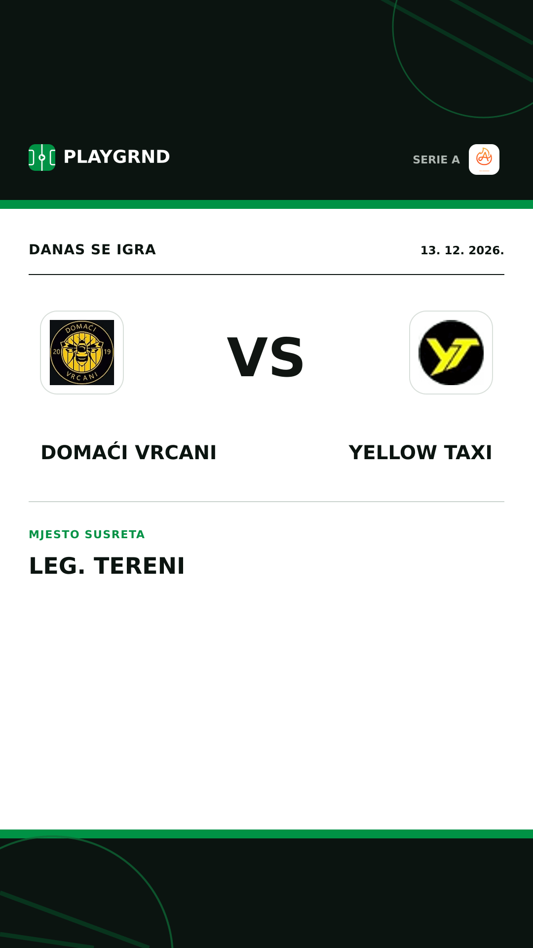 Instagram slika: Domaći Vrcani vs Yellow Taxi