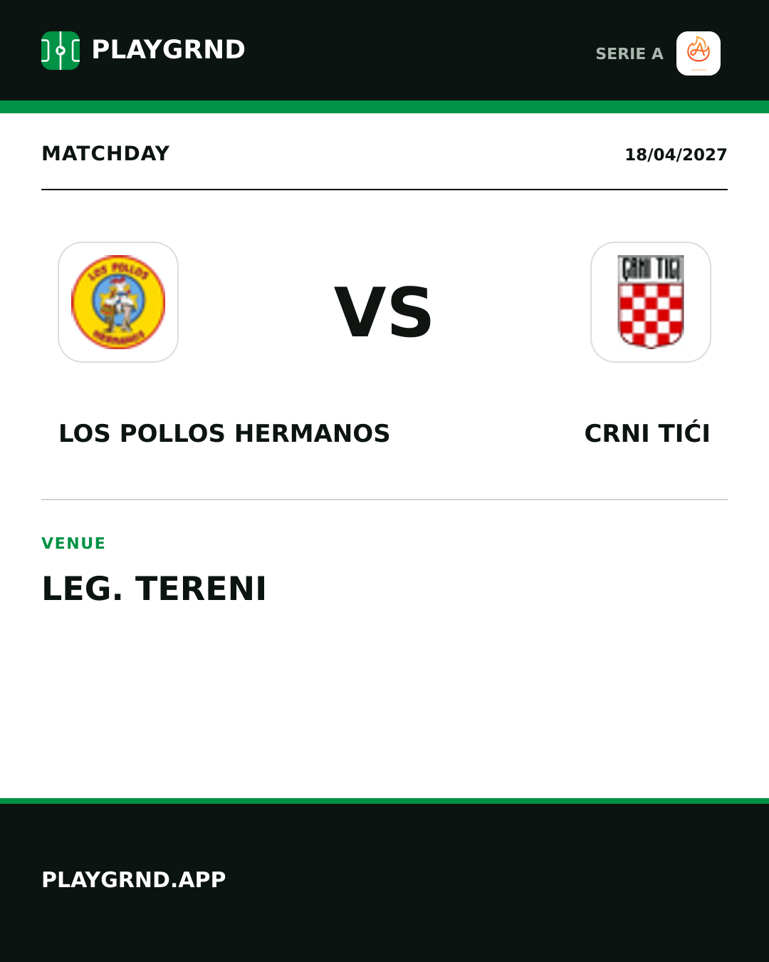 Instagram artwork: Los Pollos Hermanos vs Crni Tići